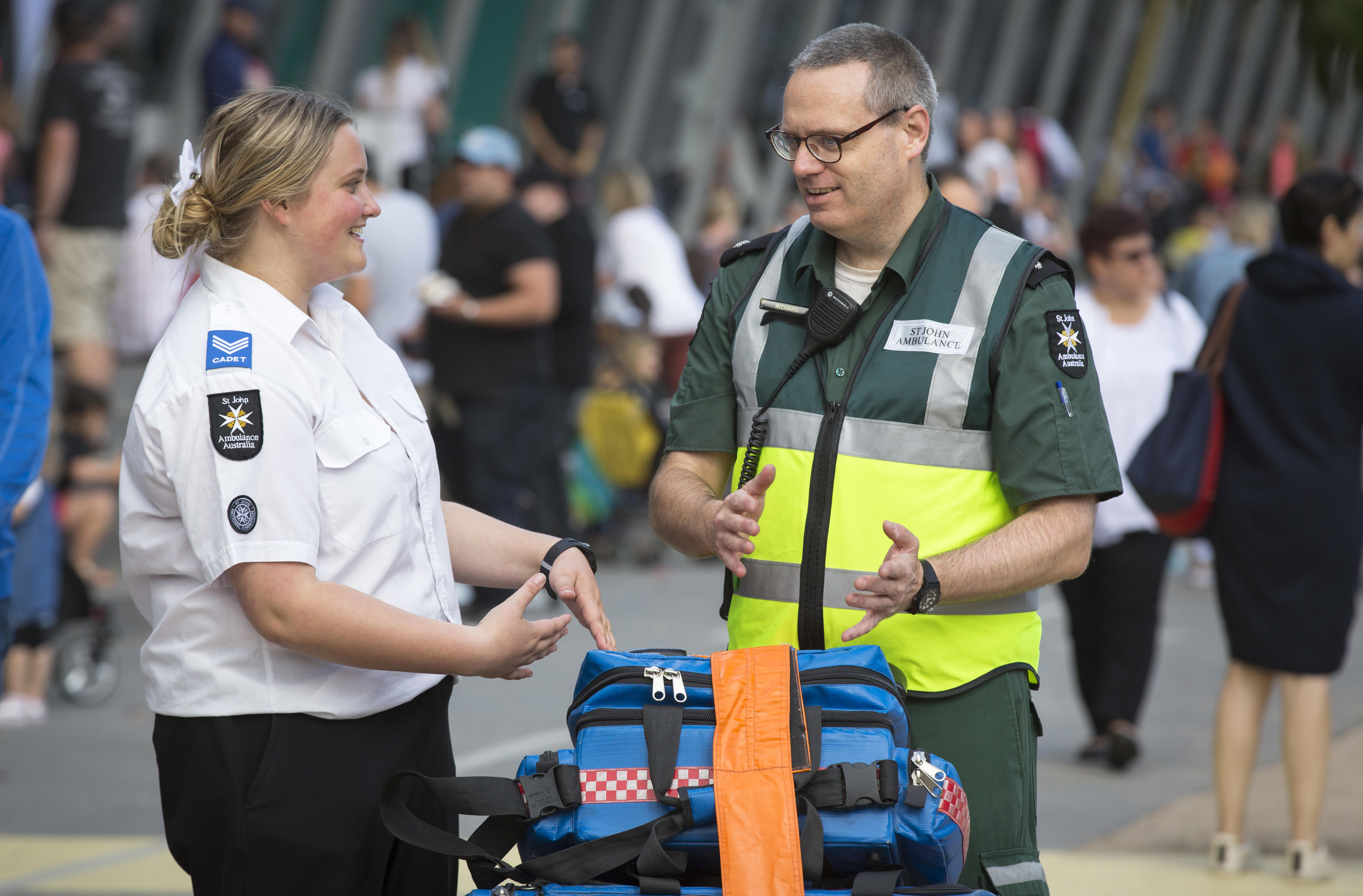 st john first aid at events volunteers