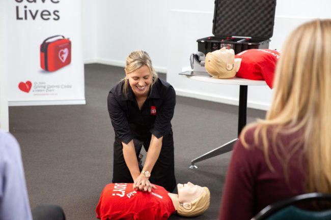 St John first aid training CPR manikin 