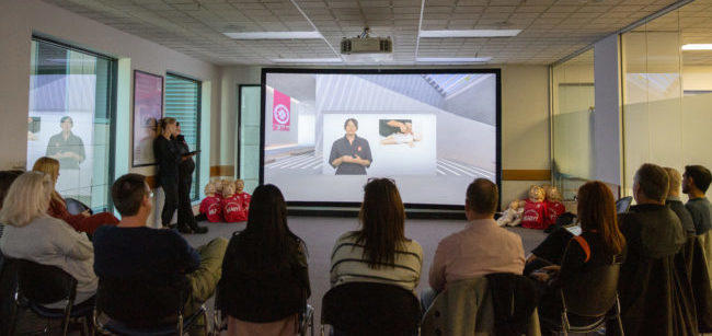 St John first aid training - group screen immersion delivery students