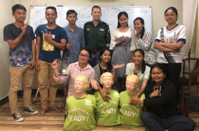 st john first aid volunteer in cambodia