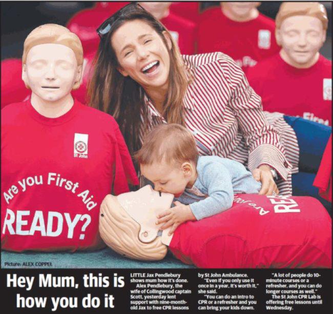 Herald Sun Alex Pendlebury CPR Lab Chadstone 