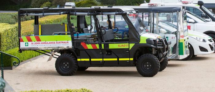 st john first aid at events buggy