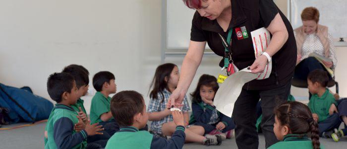 St John First Aid in Schools Program - children with presenter