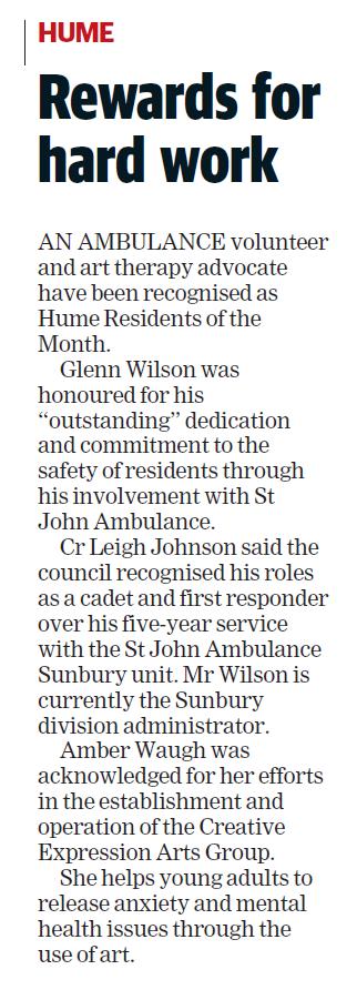 Rewards for hard work Hume Leader 21 Nov 17