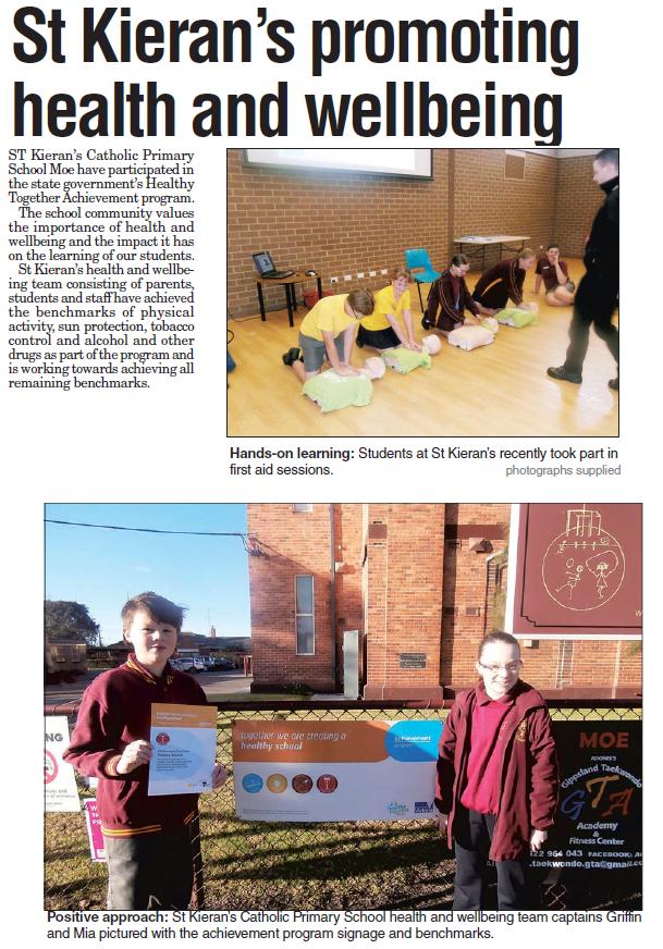 St Kieran promoting health and wellbeing