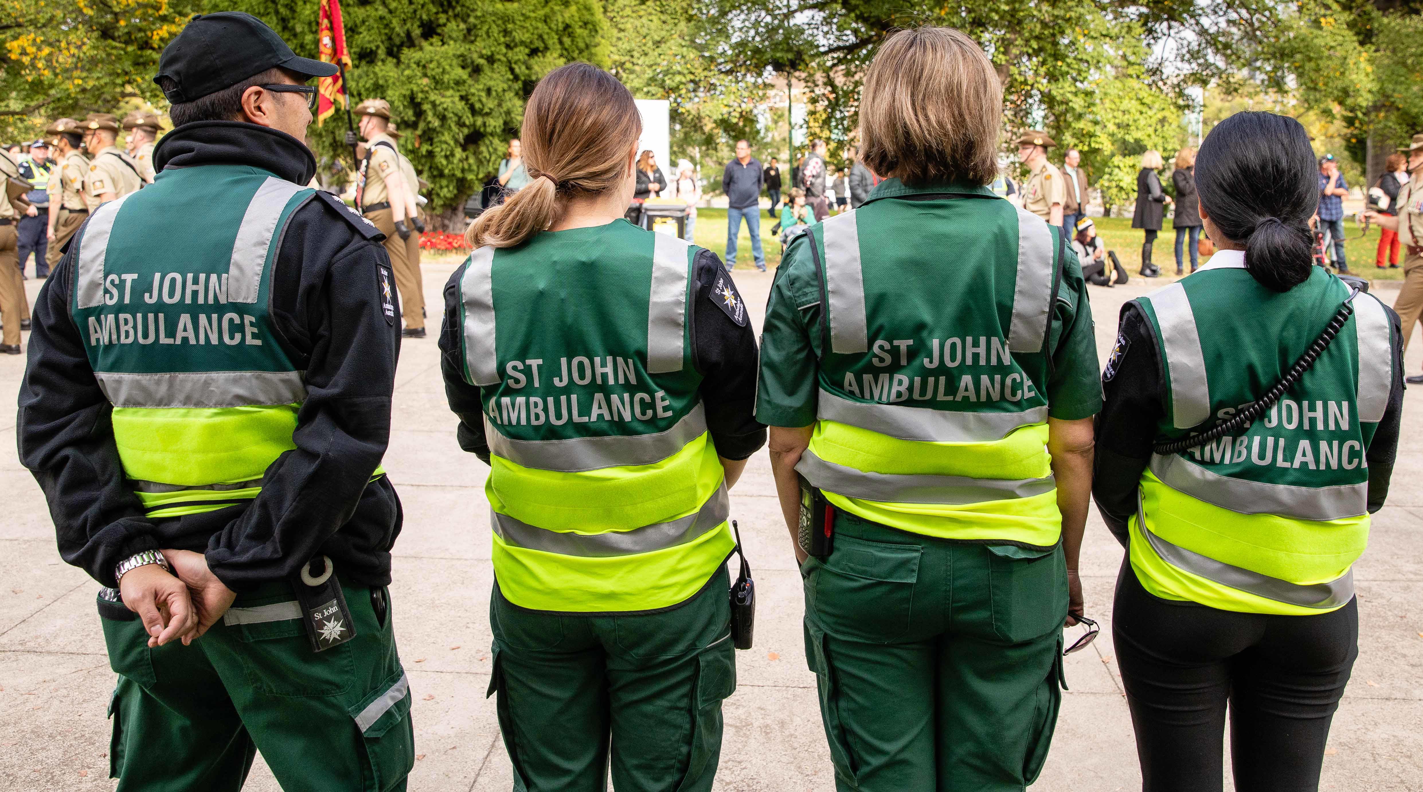 st john first aid at events volunteers