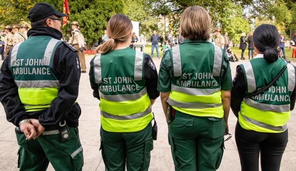 st john first aid at events volunteers