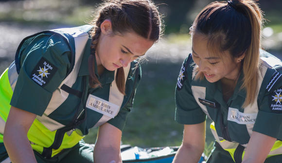 St John Ambulance Victoria Youth Members Providing First Aid