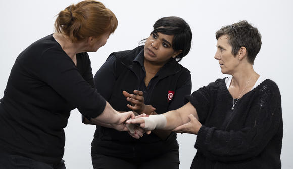 St John first aid training bandaging