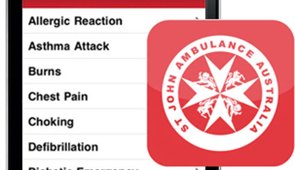 St John First Aid App on phone
