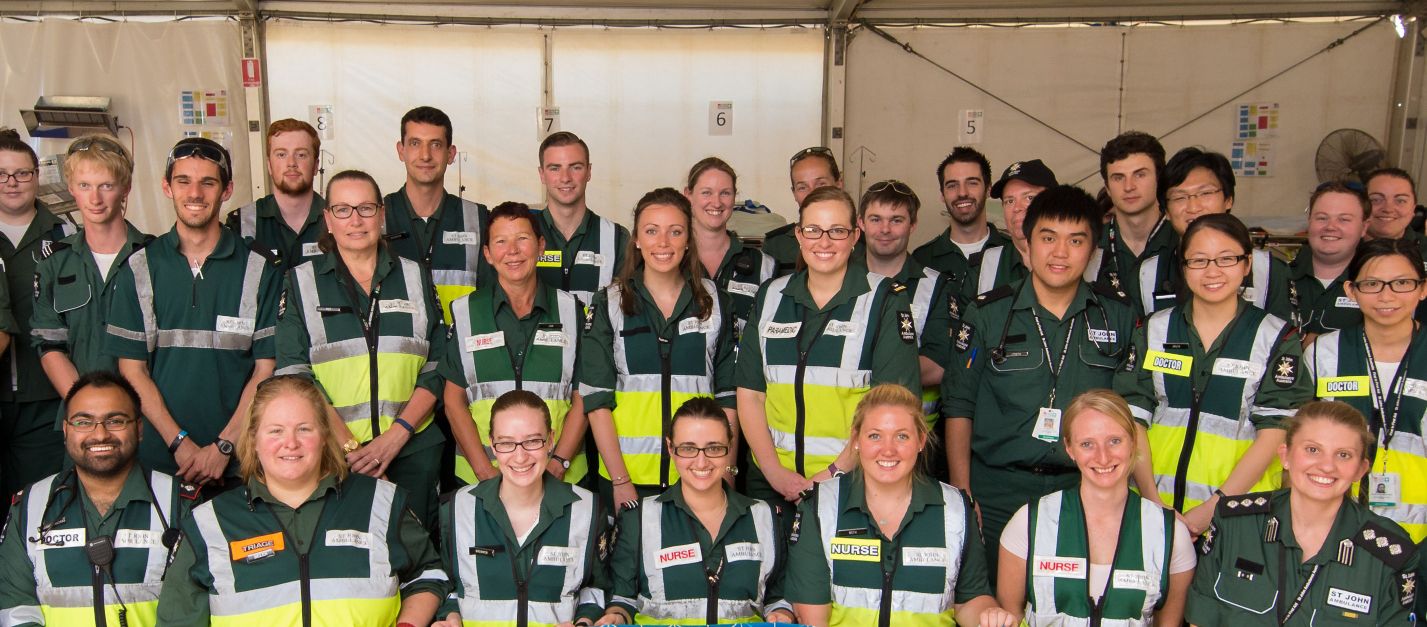 St John first aid event volunteers