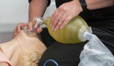 St John first aid training - advanced resuscitation on manikin practice