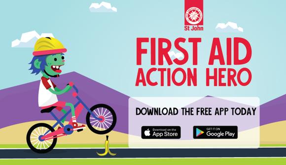 First aid action hero game banner