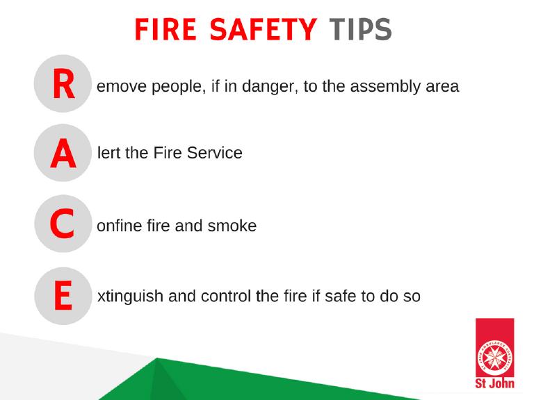 Fire safety race graphic