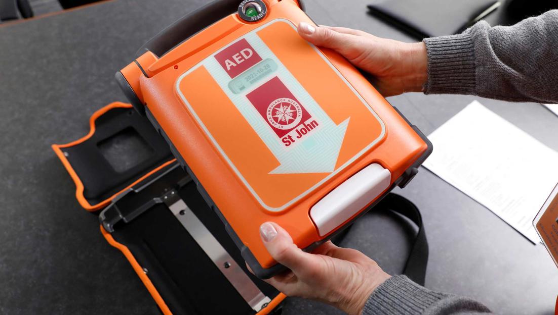 St John Defibrillator