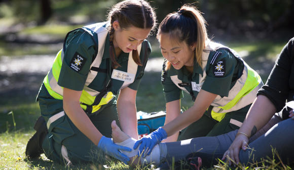 St John Ambulance Victoria Youth Members Providing First Aid