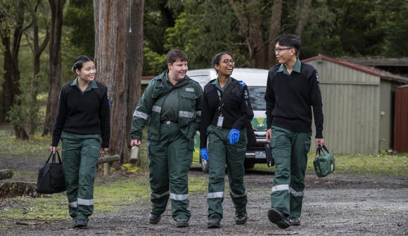 St John Ambulance Victoria youth member volunteers smiling
