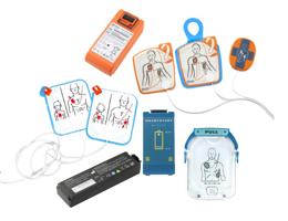 Defibrillator pads, batteries and accessories