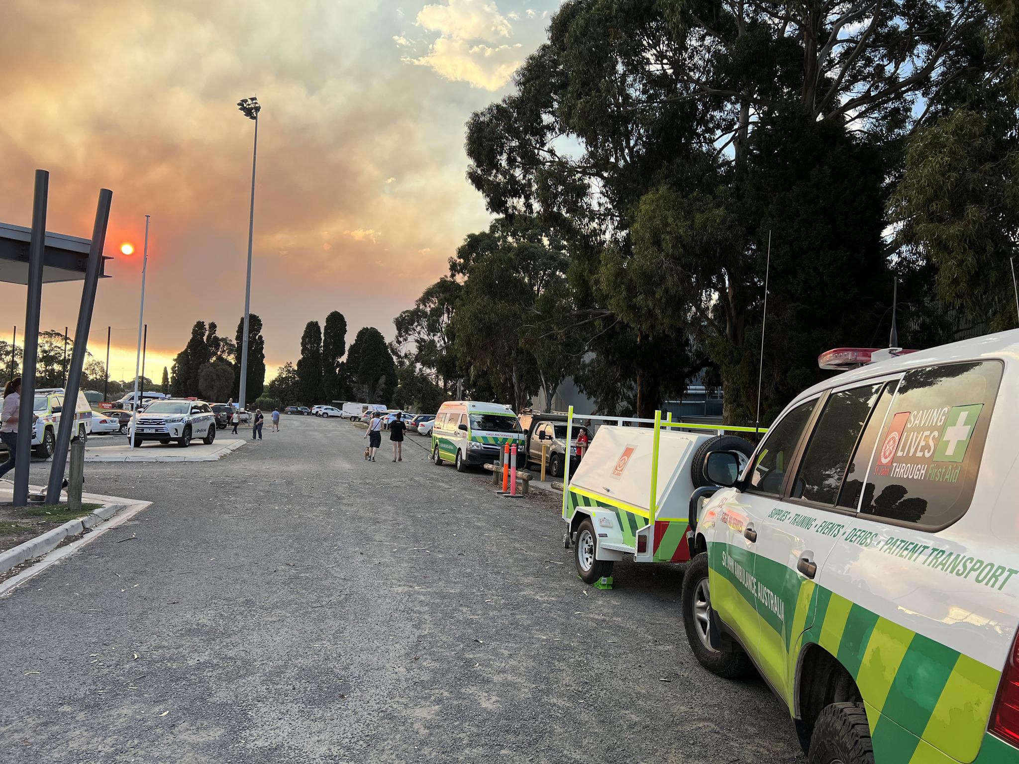 St John Ambulance Victoria Volunteers attend a bushfire emergency