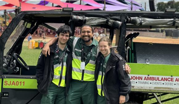 St John Ambulance Victoria volunteers providing first aid at an event