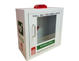 Defibrillator cabinets, cases and stands