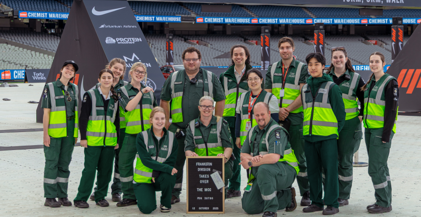 St John Ambulance Frankston Division at an event.