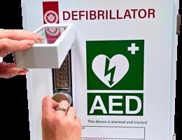 Defibrillator cabinets, cases and stands